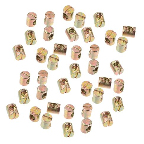 Alipis 55pcs Cross Dowel Slotted Nuts Nut for Furniture Assembly Beds Cribs Chairs for Enhanced Shockproof Performance and Easy DIY Projects in Saudi Arabia