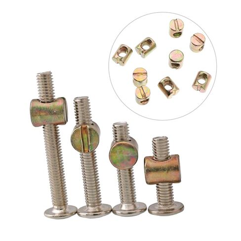 Alipis 55pcs Cross Dowel Slotted Nuts Nut for Furniture Assembly Beds Cribs Chairs for Enhanced Shockproof Performance and Easy DIY Projects in Saudi Arabia