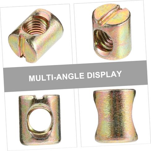 Alipis 55pcs Cross Dowel Slotted Nuts Nut for Furniture Assembly Beds Cribs Chairs for Enhanced Shockproof Performance and Easy DIY Projects in Saudi Arabia