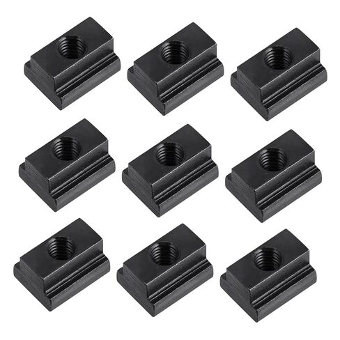Luxshiny 10Pcs Slot Nuts for Industrial Frame Carbon Steel Nut with Oxide Coating and Fasteners for Truck Bed Rails in Kuwait