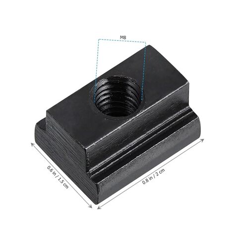 Luxshiny 10Pcs Slot Nuts for Industrial Frame Carbon Steel Nut with Oxide Coating and Fasteners for Truck Bed Rails in Kuwait