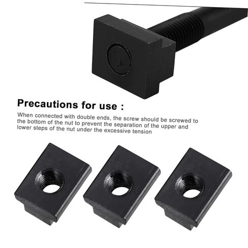 Luxshiny 10Pcs Slot Nuts for Industrial Frame Carbon Steel Nut with Oxide Coating and Fasteners for Truck Bed Rails in Kuwait