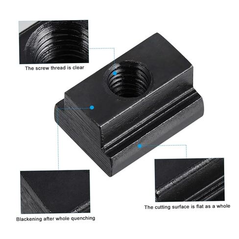 Luxshiny 10Pcs Slot Nuts for Industrial Frame Carbon Steel Nut with Oxide Coating and Fasteners for Truck Bed Rails in Kuwait