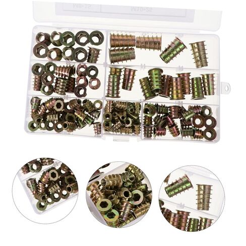 Zerodeko 120pcs T-Nut Assortment Alloy Furniture Mounting Nuts for Wood T-Slot and Aluminum Extrusion Applications in Saudi Arabia