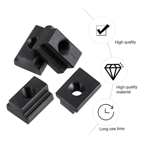 Veemoon 10Pcs Slot Nuts Nut Block Steel for Truck Bed Deck Rails Sliding Nut Fasteners for Connecting Profiles Professional Design for Industrial in Saudi Arabia