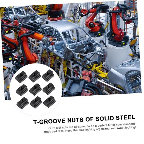 Veemoon 10Pcs Slot Nuts Nut Block Steel for Truck Bed Deck Rails Sliding Nut Fasteners for Connecting Profiles Professional Design for Industrial in Saudi Arabia