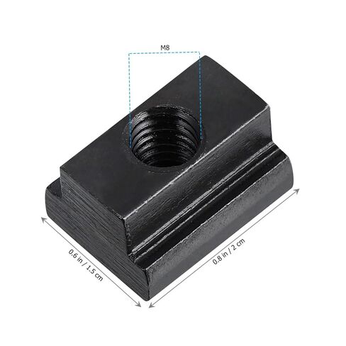 Veemoon 10Pcs Slot Nuts Nut Block Steel for Truck Bed Deck Rails Sliding Nut Fasteners for Connecting Profiles Professional Design for Industrial in Saudi Arabia