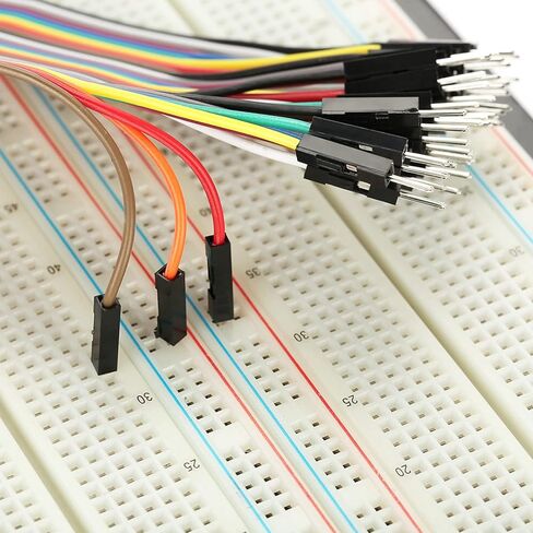 Breadboard Test Bed Circuit Test 1660 Points Holes Plug in Solder Prototype PCB White ABS Aluminum Board 8.46inch x 5.11inch 390g in Saudi Arabia
