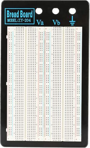 Breadboard Test Bed Circuit Test 1660 Points Holes Plug in Solder Prototype PCB White ABS Aluminum Board 8.46inch x 5.11inch 390g in Saudi Arabia