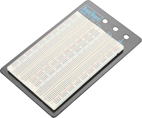 Breadboard Test Bed Circuit Test 1660 Points Holes Plug in Solder Prototype PCB White ABS Aluminum Board 8.46inch x 5.11inch 390g in Saudi Arabia