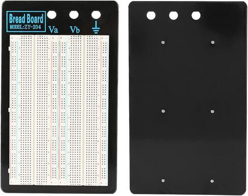 Breadboard Test Bed Circuit Test 1660 Points Holes Plug in Solder Prototype PCB White ABS Aluminum Board 8.46inch x 5.11inch 390g in Saudi Arabia