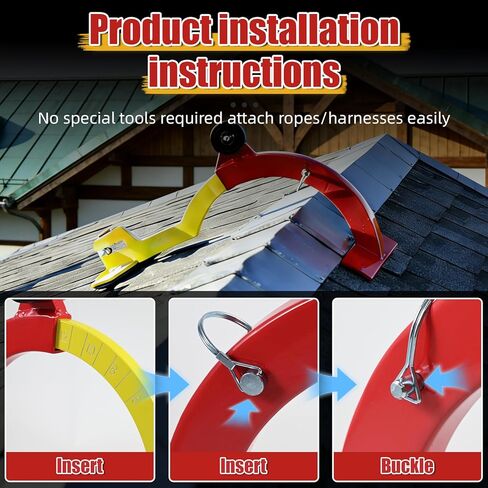 مرساة السقف، خطاف السقف للرجل الأول Fmu Last Man Down Lmd (بدون قطب) Ridge Pro Roof Anchor سعة 5000 رطل لأسطح الملعب 6/12-12/12 in Saudi Arabia