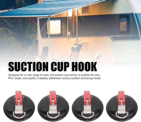 Akozon Heavy Duty Suction Cup Hook Anchor Strong Suction Cup Wall Anchor with Hooks for Yacht Car RV in Saudi Arabia