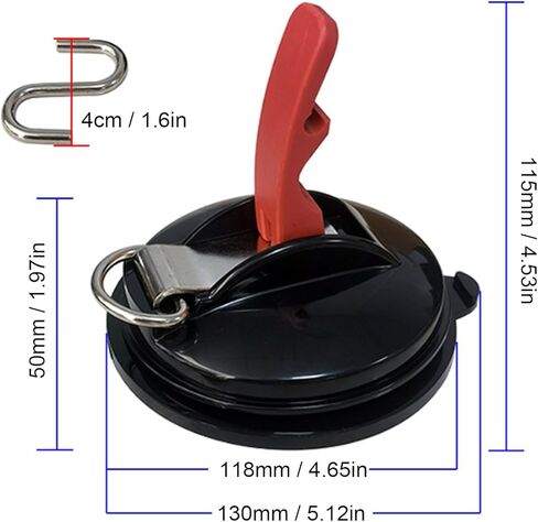Akozon Heavy Duty Suction Cup Hook Anchor Strong Suction Cup Wall Anchor with Hooks for Yacht Car RV in Saudi Arabia