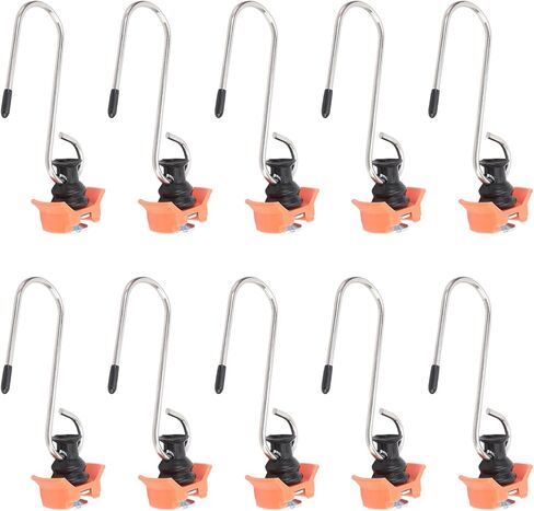 Alomejor 10PCS L Track Accessories, Heavy Duty Anchor Hooks, 110lbs Capacity Cargo Control for Van Pickup Truck Trailers (Orange) in Saudi Arabia