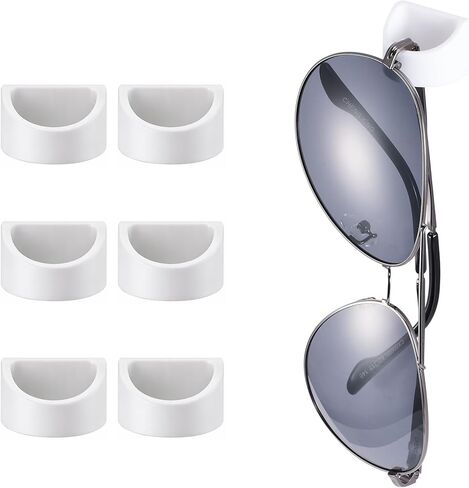 منظم النظارات الشمسية، 6 عبوات من النظارات وحامل النظارات للنظارات والنظارات الشمسية ونظارات القراءة. حامل النظارات الشمسية للمنزل، المكتب، السيارة، السائق، ورشة العمل. إكسسوارات النظارات ومنظمها (أسود) in Kuwait