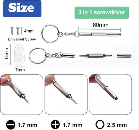 وسادات أنف للنظارات، 20 زوجًا من طقم استبدال وسائد الأنف للنظارات المصنوعة من السيليكون الناعم، 3 في 1 طقم إصلاح النظارات بمفك صغير مع براغي، وسادة أنف مضادة للانزلاق للنظارات والنظارات in Kuwait