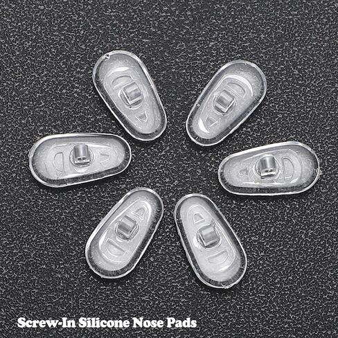 وسادات أنف للنظارات، 20 زوجًا من طقم استبدال وسائد الأنف للنظارات المصنوعة من السيليكون الناعم، 3 في 1 طقم إصلاح النظارات بمفك صغير مع براغي، وسادة أنف مضادة للانزلاق للنظارات والنظارات in Kuwait