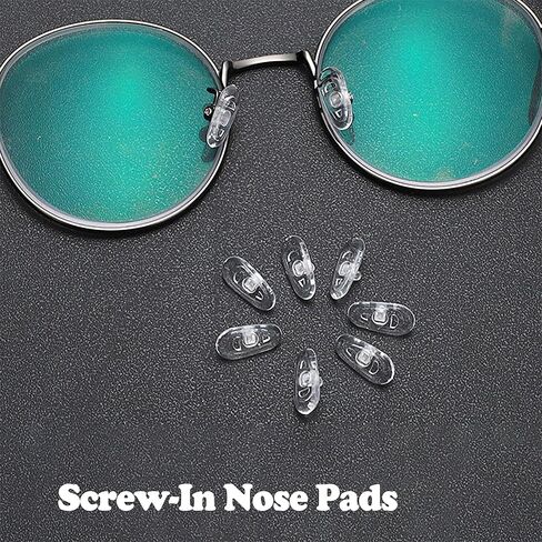 وسادات أنف للنظارات، 20 زوجًا من طقم استبدال وسائد الأنف للنظارات المصنوعة من السيليكون الناعم، 3 في 1 طقم إصلاح النظارات بمفك صغير مع براغي، وسادة أنف مضادة للانزلاق للنظارات والنظارات in Kuwait