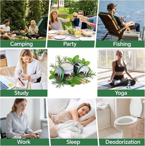 TTRWIN Citronella Candles Outdoor, Natural Citronella Candles, Create an Invisible Barrier and Warm Halo for You Outdoors, Making Every Outdoor Stop Full of Peace of Mind and Comfort, 2 Cans in Kuwait