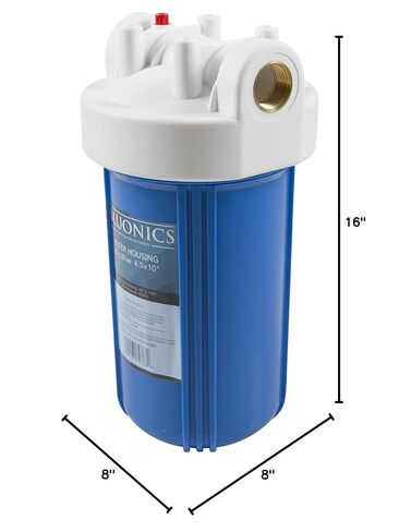 يستخدم نظام مبيت فلتر المياه بالكامل من Bluonics 4.5 × 10 خراطيش ذات حجم قياسي 4.5 × 10 - كاملة مع مفتاح الربط والقوس والمسامير in Kuwait