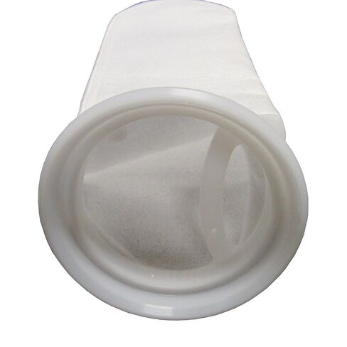 10 Pack #4 Size 50 Micron Liquid Filter Bags, Polyester Felt with Polypropylene Ring, 4-1/8" Diameter x 14" Length, High Dirt Holding Capacity for Liquid Filtration in Kuwait