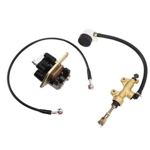 Rear Brake Master Cylinder Caliper Hose Assy Metal Rear Brake Caliper Master Cylinder Compatible with Blaster 200 YFS200 2003-2006 in Saudi Arabia