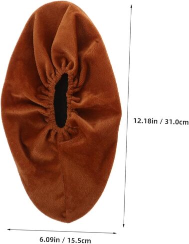 Mikikit 2pairs Bowling Shoe Covers Men Women Non-Slip Washable Full Coverage Shoe Protectors for Indoor Sports Brown in Saudi Arabia