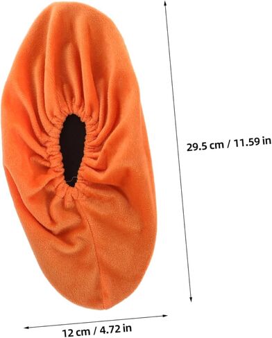 DECHOUS 2pairs Bowling Shoe Covers Indoor Sliding Lint Covers Adult Non-Slip Warm Cozy Washable Bowling Ball Accessories Golden in Saudi Arabia