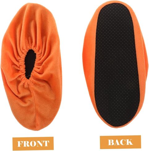 DECHOUS 2pairs Bowling Shoe Covers Indoor Sliding Lint Covers Adult Non-Slip Warm Cozy Washable Bowling Ball Accessories Golden in Saudi Arabia