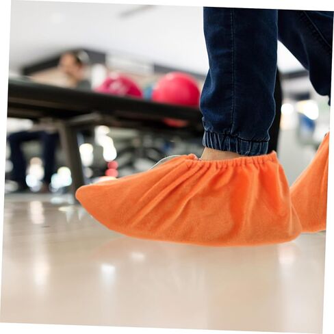 DECHOUS 2pairs Bowling Shoe Covers Indoor Sliding Lint Covers Adult Non-Slip Warm Cozy Washable Bowling Ball Accessories Golden in Saudi Arabia