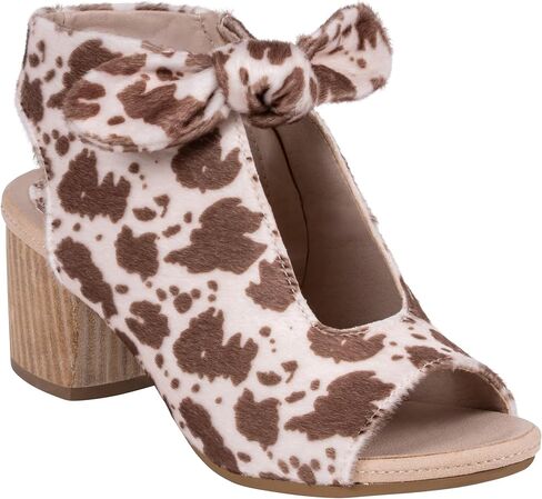 G.C. Shoes Kimora Block Heeled Sandals - Comfortable 2.5" Heel with Padded Footbed Oversized Bow with Rubber sole in Saudi Arabia