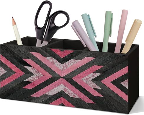 Western Pen Holder for Home Office Desk, Aztec Decor, Retro Boho Western Aztec Makeup Brush Toothbrush Holder Organizer for Bathroom Desk Accessories in Kuwait