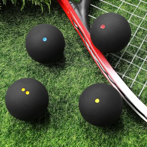 Kisangel Squash Balls for Indoor Racket Sports Training Practice 6 Single Dot and 2 Double Dot Rubber Squash Ball Set in Saudi Arabia