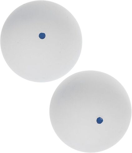 OSALADI Single Dot Squash Training Balls 2pcs White Blue Dot Rubber Reaction Trainer Bouncy Squash Equipment for Beginner Practice and Competition Use in Saudi Arabia