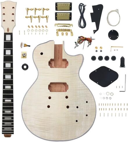 Electric Guitar Kit Basswood guitar body 24 fret 25.5 inch Mahogany Neck Rosewood Fretboard Bolt on heel Build your own guitar kit in Saudi Arabia