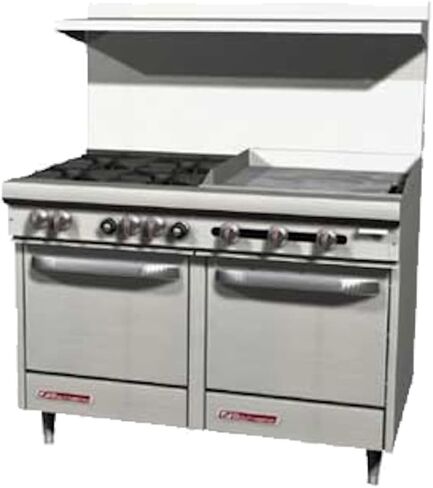 Southbend S48AC-4T S-Series 48" Gas Restaurant Range w/ 48" Thermostatic Griddle, (1) Convection Oven & (1) Cabinet Base in Saudi Arabia