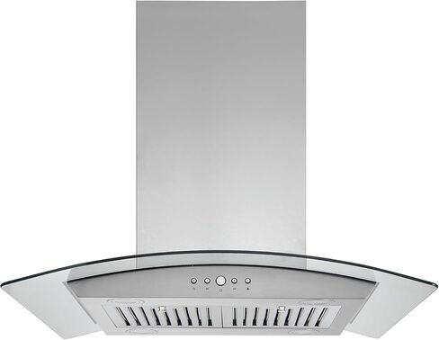 شفاط جزيرة Hauslane مقاس 30 بوصة - تصميم من الفولاذ المقاوم للصدأ والزجاج المقسى | 900 CFM تنفيس مزدوج | مرشحات آمنة للغسل في غسالة الأطباق | قابلة للتكيف مع سقف 10 أقدام | إضاءة LED من الدرجة التجارية in Kuwait