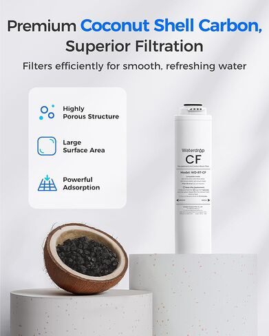 فلتر Waterdrop RT-CF، بديل لنظام التناضح العكسي Waterdrop T3-T & T3-C & T3-M & T4-A، حزمة من فلتر CF واحد، عمر 6 أشهر in Saudi Arabia