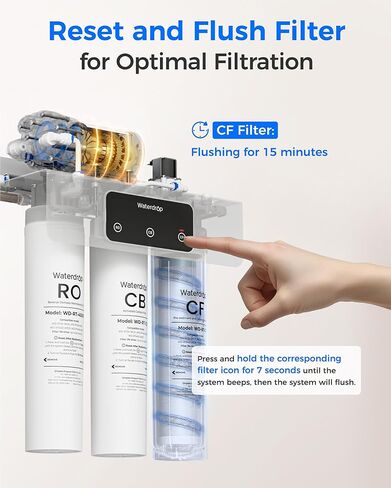 فلتر Waterdrop RT-CF، بديل لنظام التناضح العكسي Waterdrop T3-T & T3-C & T3-M & T4-A، حزمة من فلتر CF واحد، عمر 6 أشهر in Saudi Arabia