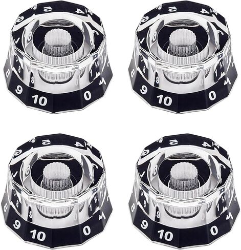 Banworks Guitar Control Knobs Imperial Size 24 Spline 2 Volume 2 Tone Control Knobs Dodecagon Top Hat Knobs for Gibson Les Paul LP SG Style Electric Guitars Pack of 4 JT/XN-13 in Saudi Arabia
