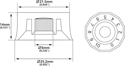 Banworks Guitar Control Knobs Imperial Size 24 Spline 2 Volume 2 Tone Control Knobs Dodecagon Top Hat Knobs for Gibson Les Paul LP SG Style Electric Guitars Pack of 4 JT/XN-13 in Saudi Arabia
