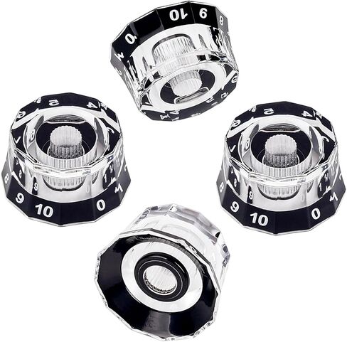 Banworks Guitar Control Knobs Imperial Size 24 Spline 2 Volume 2 Tone Control Knobs Dodecagon Top Hat Knobs for Gibson Les Paul LP SG Style Electric Guitars Pack of 4 JT/XN-13 in Saudi Arabia