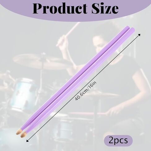 Purple Drum Sticks Purple Drumsticks 5a Maple Wood Drumstick Wooden Handles Drum Stick Beginner Drums Sticks Accessories Stuff for Beginners Music Lovers in Saudi Arabia