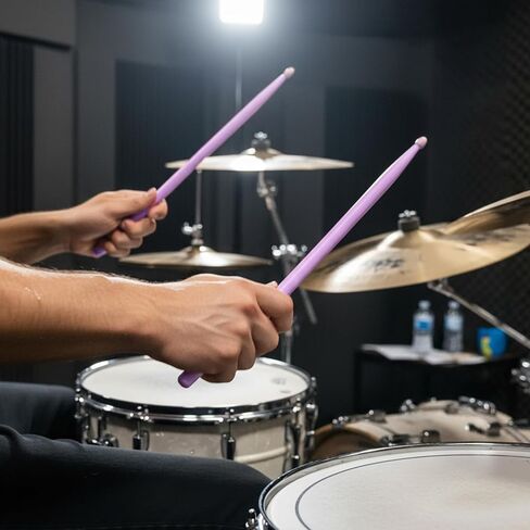 Purple Drum Sticks Purple Drumsticks 5a Maple Wood Drumstick Wooden Handles Drum Stick Beginner Drums Sticks Accessories Stuff for Beginners Music Lovers in Saudi Arabia
