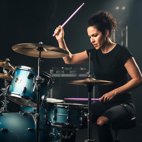 Purple Drum Sticks Purple Drumsticks 5a Maple Wood Drumstick Wooden Handles Drum Stick Beginner Drums Sticks Accessories Stuff for Beginners Music Lovers in Saudi Arabia
