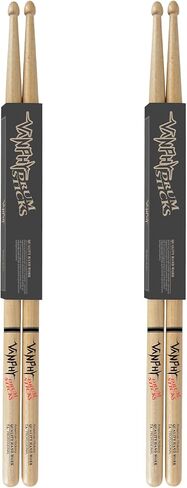 أعواد الطبل 5A أعواد طبلة هيكوري الأمريكية، عصا طبلة ذات طرف خشبي للآلات الموسيقية الاحترافية، عصا الطبل للمبتدئين والكبار والمحترفين مع حقيبة عصا (زوجان) in Kuwait