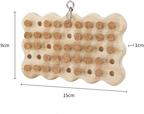 LOS ANDES Parrot Chew Toy with Soft Corks, Wooden Biting Training Toy and Foraging Bird Toys,Bird Cage Accessories, Parakeet Toys in Kuwait