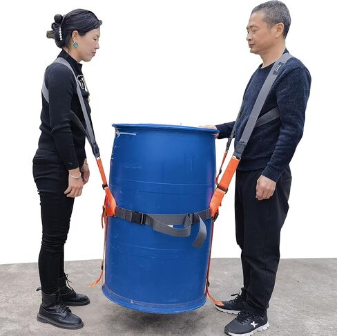 حزام متحرك لأواني زهور الحديقة، أشرطة رفع المناظر الطبيعية، تحريك أواني الزهور الثقيلة، المزارعون، الأشجار، الطبل، الصخور، أداة الوعاء، يصل إلى 500 رطل، رمادي برتقالي، كبير in Kuwait