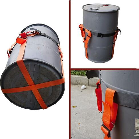 حزام متحرك لأواني زهور الحديقة، أشرطة رفع المناظر الطبيعية، تحريك أواني الزهور الثقيلة، المزارعون، الأشجار، الطبل، الصخور، أداة الوعاء، يصل إلى 500 رطل، رمادي برتقالي، كبير in Kuwait